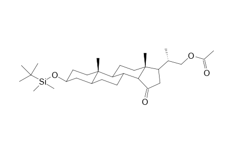 22-Acetoxy-3.beta.-[(t-butyldimethylsilyl)oxy]-5.alpha.-23,24-bisnorcholan-15-.one