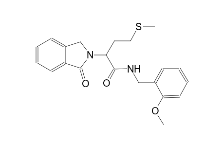 N-(2-methoxybenzyl)-4-(methylsulfanyl)-2-(1-oxo-1,3-dihydro-2H-isoindol-2-yl)butanamide