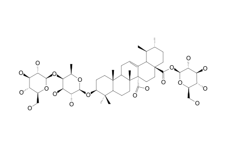 QUINOVIC-ACID-3-O-BETA-D-GLUCOPYRANOSYL-(1->4)-BETA-D-FUCOPYRANOSYL-(28->1)-BETA-D-GLUCOPYRANOSYLESTER