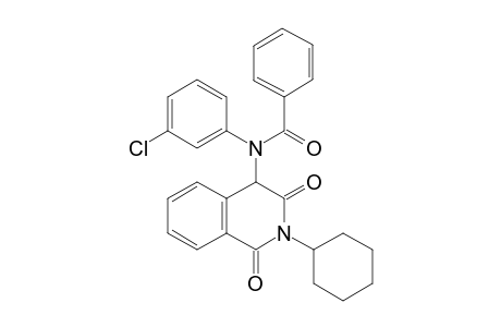 N-(3-Chlorophenyl)-N-(2-cyclohexyl-1,3-dioxo-1,2,3,4-tetrahydroisoquinolin-4-yl)benzamide