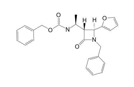(3R,4S,1'S)-1-BENZYL-3-[1-(BENZOYLOXYCARBONYLAMINO)-ETHYL]-4-(2-FURYL)-AZETIDIN-2-ONE