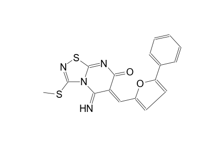 (6Z)-5-imino-3-(methylsulfanyl)-6-[(5-phenyl-2-furyl)methylene]-5,6-dihydro-7H-[1,2,4]thiadiazolo[4,5-a]pyrimidin-7-one