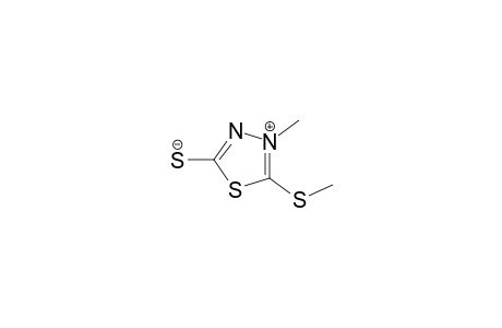 4-Methyl-5-methylthio-1,3,4-thiadiazolium-2-thiolate
