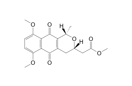 2-[(1S,3S)-5,10-diketo-6,9-dimethoxy-1-methyl-3,4-dihydro-1H-benz[g]isochromen-3-yl]acetic acid methyl ester