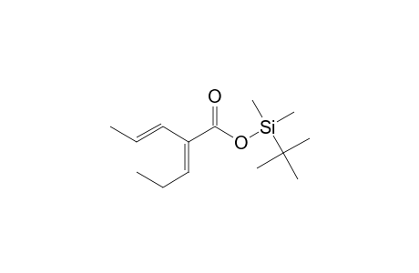 2-[(E)-1'-propenyl]-(E)-2-pentenoic acid t-butyl-dimethyl-silyl ester