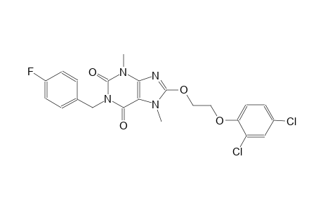 8-[2-(2,4-dichlorophenoxy)ethoxy]-1-(4-fluorobenzyl)-3,7-dimethyl-3,7-dihydro-1H-purine-2,6-dione