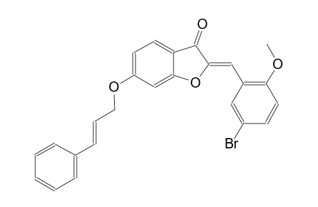 3(2H)-benzofuranone, 2-[(5-bromo-2-methoxyphenyl)methylene]-6-[[(2E)-3-phenyl-2-propenyl]oxy]-, (2Z)-