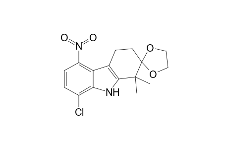 8-Chloro-1,1-dimethyl-5-nitro-1,2,3,4-tetrahydrocarbazole-2-one ethylene glycol monoacetal