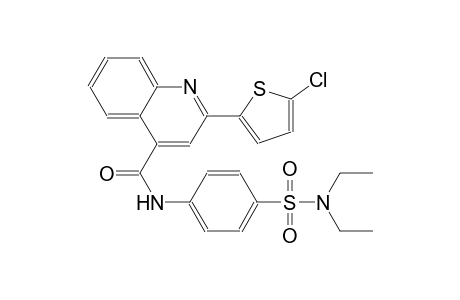 4-quinolinecarboxamide, 2-(5-chloro-2-thienyl)-N-[4-[(diethylamino)sulfonyl]phenyl]-