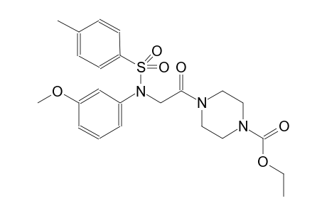 1-piperazinecarboxylic acid, 4-[[(3-methoxyphenyl)[(4-methylphenyl)sulfonyl]amino]acetyl]-, ethyl ester