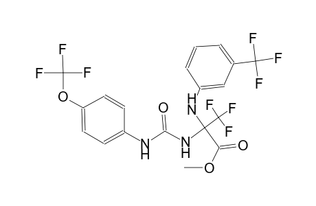 3,3,3-Trifluoro-2-[3-(4-trifluoromethoxy-phenyl)-ureido]-2-(3-trifluoromethyl-phenylamino)-propionic acid methyl ester