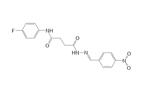 Butanedioic acid monoamide monohydrazide, N-(4-fluorophenyl)-N''-(4-nitrobenzylideno)-