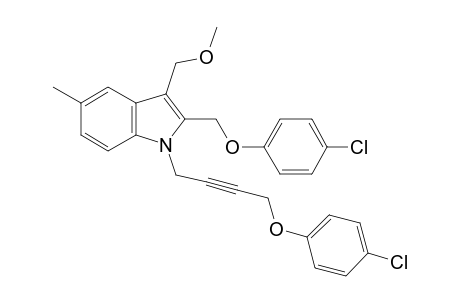 1-[4-(p-chlorophenoxy)-2-butynyl]-2-[(p-chlorophenoxy)methyl]-3-(methoxymethyl)-5-methylindole