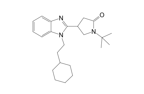 1-tert-Butyl-4-[1-(2-cyclohexylethyl)-1H-1,3-benzodiazol-2-yl]pyrrolidin-2-one