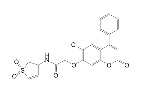acetamide, 2-[(6-chloro-2-oxo-4-phenyl-2H-1-benzopyran-7-yl)oxy]-N-(2,3-dihydro-1,1-dioxido-3-thienyl)-