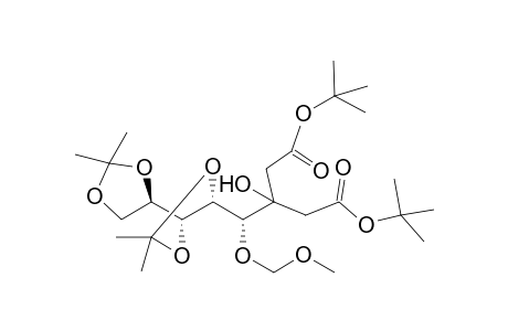 tert-Butyl 3-tert-butoxycarbonylmethyl-2-deoxy-3-hydroxy-5,6;7,8-di-O-isopropylidene-4-O-methoxymethyl-D-gluco-octanoate