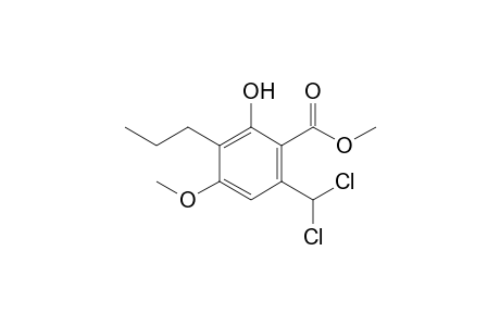 6-Dichloromethyl-2-hydroxy-4-methoxy-3-propyl-benzoic acid methyl ester