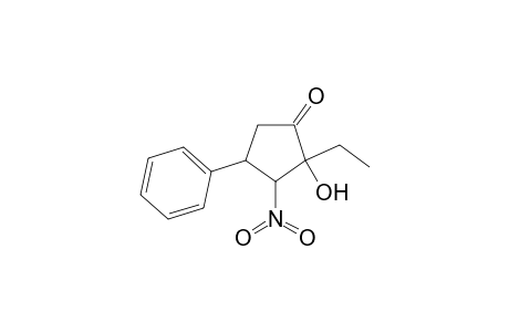 2-Ethyl-2-hydroxy-3-nitro-4-phenylcyclopentanone