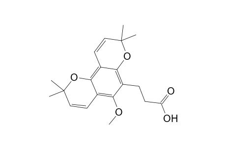 2H,8H-Benzo[1,2-b:3,4-b']dipyran-6-propanoic acid, 5-methoxy-2,2,8,8-tetramethyl-