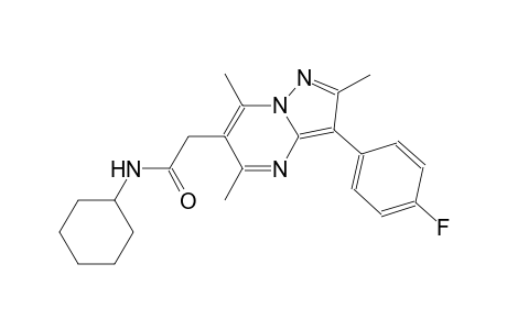 pyrazolo[1,5-a]pyrimidine-6-acetamide, N-cyclohexyl-3-(4-fluorophenyl)-2,5,7-trimethyl-