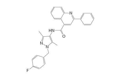 N-[1-(4-fluorobenzyl)-3,5-dimethyl-1H-pyrazol-4-yl]-2-phenyl-4-quinolinecarboxamide