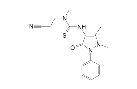 1-(2-cyanoethyl)-3-(1,5-dimethyl-3-oxidanylidene-2-phenyl-pyrazol-4-yl)-1-methyl-thiourea