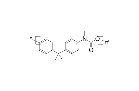 Poly[2-i-propylidene-bis(4-phenylene) n-methyl urethane]