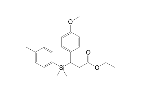 (3RS)-Ethyl 3-dimethyl(4-methylphenyl)silyl-3-(4-methoxyphenyl)propionate