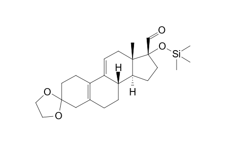 3,3-Ethylenedioxy-17.alpha.-trimethylsilyloxyestra-5(10),9(11)-dien-17.beta.-aldehyde
