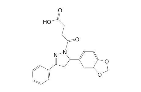 4-[5-(1,3-benzodioxol-5-yl)-3-phenyl-4,5-dihydro-1H-pyrazol-1-yl]-4-oxobutanoic acid