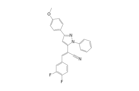 (Z)-2-[3-(4-METHOXYPHENYL)-1-PHENYLPYRAZOL-5-YL]-3-(3,4-DIFLUOROPHENYL)-ACRYLONITRILE