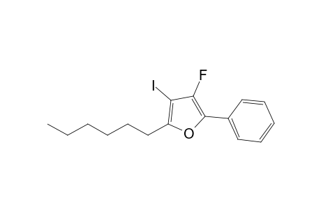 3-Fluoro-5-n-hexyl-4-iodo-2-phenylfuran
