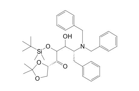 [4R]-2-[(t-Butyl)dimethylsilyloxy]-1-[(S)-2',2'-dimethyl-1',3'-dioxolan-4'-yl]-4-(N,N-dibenzylamino)-5-phenyl-3-hydroxypentan-1-one