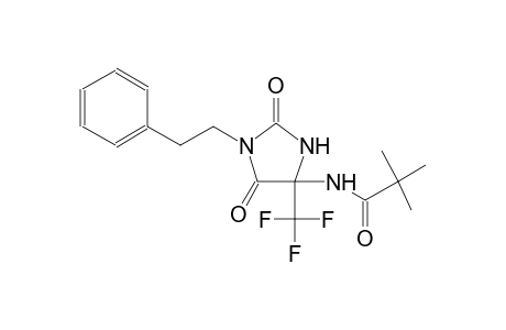 N-[2,5-dioxo-1-(2-phenylethyl)-4-(trifluoromethyl)-4-imidazolidinyl]-2,2-dimethylpropanamide