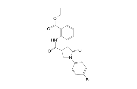 ethyl 2-({[1-(4-bromophenyl)-5-oxo-3-pyrrolidinyl]carbonyl}amino)benzoate