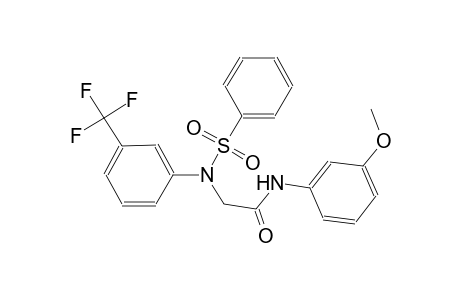 N-(3-methoxyphenyl)-2-[(phenylsulfonyl)-3-(trifluoromethyl)anilino]acetamide