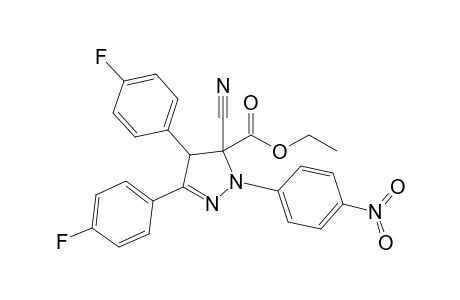 Ethyl 5-cyano-3,4-bis(4'-fluorophenyl)-1-(p-nitrophenyl)-2-pyrazoline-5-carboxylate