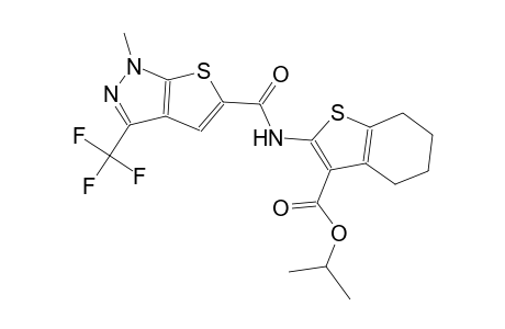 isopropyl 2-({[1-methyl-3-(trifluoromethyl)-1H-thieno[2,3-c]pyrazol-5-yl]carbonyl}amino)-4,5,6,7-tetrahydro-1-benzothiophene-3-carboxylate
