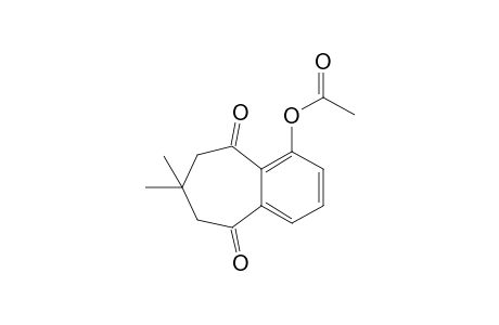6,7-dihydro-7,7-dimethyl-1-hydroxy-5H-benzocycloheptene-5,9(8H)-dione, acetate(ester)