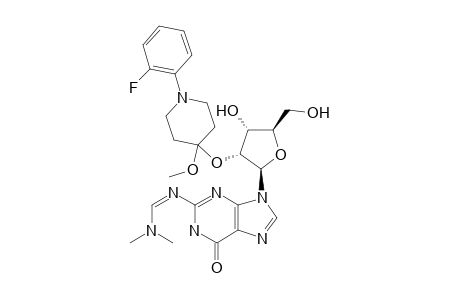 2-N-dimethyl-amino-methylene-2'-O-[1-(2-fluorophenyl)-4-methoxy-piperidin-4-yl]-guanosine