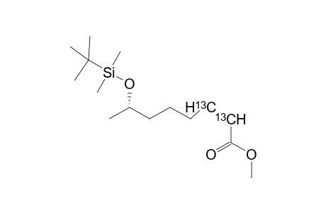 Methyl (Z)-(S)-[2,3-13C2]-7-(tert-butyldimethylsiloxy)oct-2-enoate