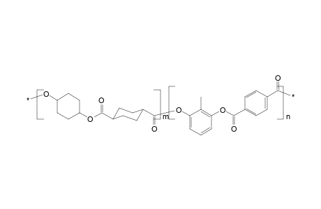 Poly[oxy-z-1,4-cyclohexyleneoxycarbonyl-e-1,4-cyclohexylenecarbonyl-beta-oxy-(2-methyl-1,3-phenylene)oxyterephthaloyl]