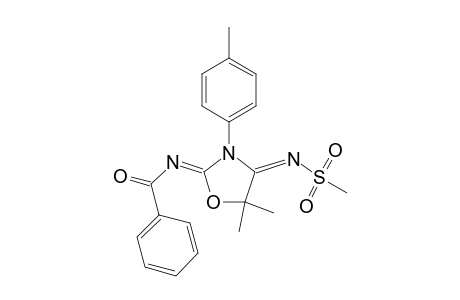 N-[5,5-Dimethyl-3-(4-methylphenyl)-4-[(methylsulfonyl)imino]-2-oxazolidinylidene]benzamide