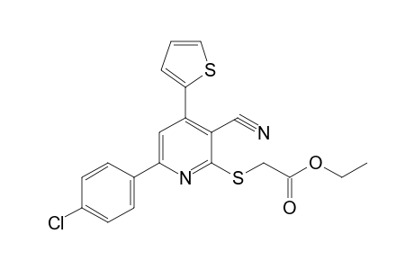 Ethyl {[6-(4-chlorophenyl)-3-cyano-4-(2-thienyl)-2-pyridinyl]sulfanyl}acetate