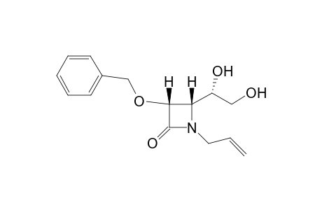 (+)-cis1-Allyl-3-(R)-benzyloxy-4-(S)-[(1S),2-dihydroxyethyl]azetidin-2-one