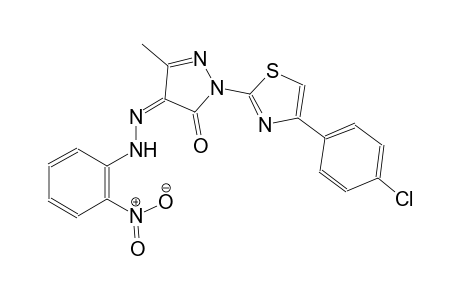 (4Z)-1-[4-(4-chlorophenyl)-1,3-thiazol-2-yl]-3-methyl-1H-pyrazole-4,5-dione 4-[(2-nitrophenyl)hydrazone]