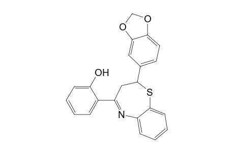 2-[2-(1,3-benzodioxol-5-yl)-2,3-Dihydro-1,5-benzothiazepin-4-yl]phenol
