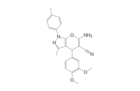 pyrano[2,3-c]pyrazole-5-carbonitrile, 6-amino-4-(3,4-dimethoxyphenyl)-1,4-dihydro-3-methyl-1-(4-methylphenyl)-