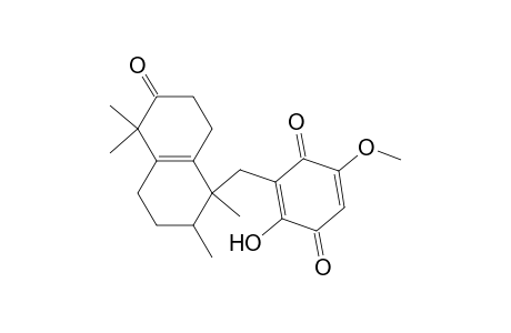 2,5-Cyclohexadiene-1,4-dione, 2-hydroxy-5-methoxy-3-[(1,2,3,4,5,6,7,8-octahydro-1,2,5,5-tetramethyl -6-oxo-1-naphthalenyl)methyl]-