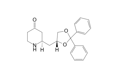 anti-(2RS)-2-[(4RS)-2,2-Diphenyl-1,3-dioxolan-4-ylmethyl]piperidin-4-one